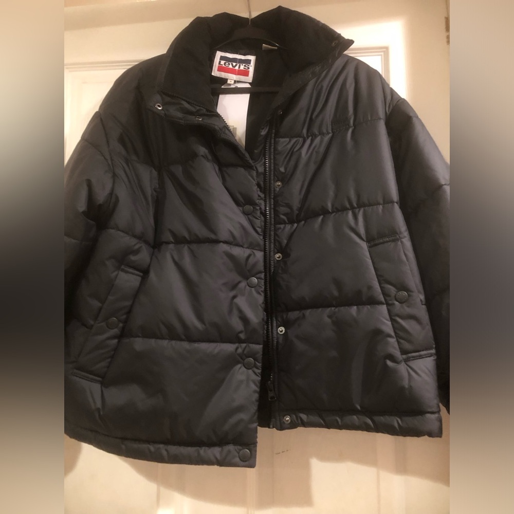 New Levi's Black Puffer Jacket